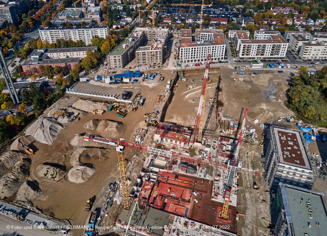 13.10.2022 - Baustelle Alexisquartier und Pandion Verde in Neuperlach 13.10.2022 - Baustelle Alexisquartier und Pandion Verde in Neuperlach